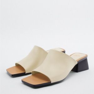 BRAND NEW WITH TAGS: LEATHER ZARA SANDALS